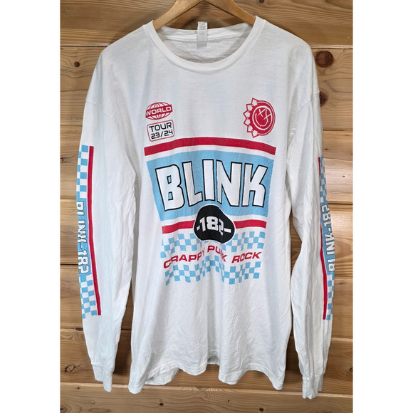 Blink 182 2023/2024 World Concert Tour Long Sleeve Shirt Men XL Stain READ - Picture 1 of 13